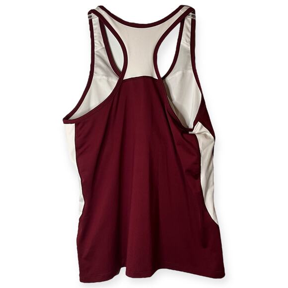Nike Dri-FIT Airbone Racerback Tank Top Maroon White Sz Large Running Training - Picture 3 of 7